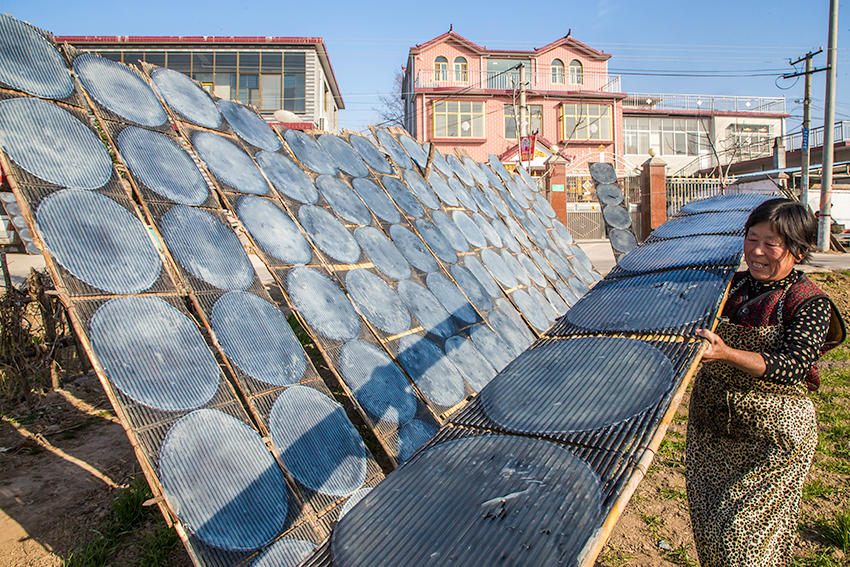 見過傳統(tǒng)技法做粉皮嗎？隨鏡頭走進(jìn)豫東農(nóng)村看看吧